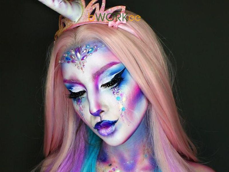 Makeup Halloween Phong Cách Neon Nổi Bật