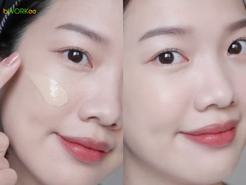 Bước 2: Thoa Kem Nền