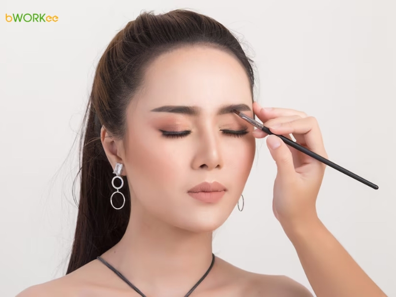 Bước 5: Vẽ Chân Mày