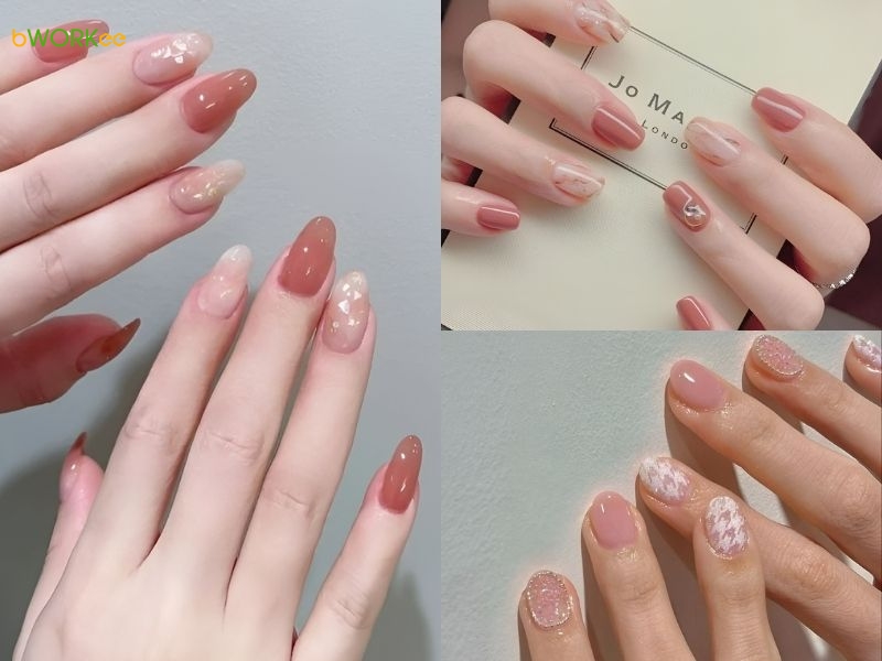 Màu nail đơn giản làm sáng da