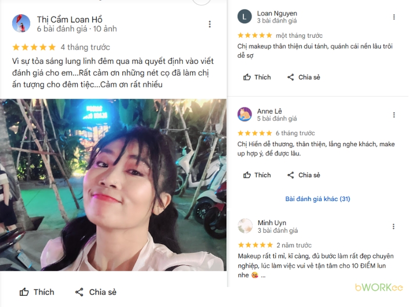 Đánh giá thực tế từ khách hàng về Makeup Ruby Hiền