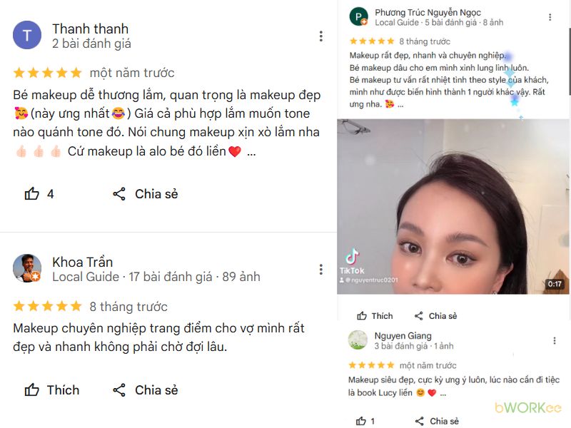 Đánh giá Chân Thực Của Khách Hàng Về Lucy Makeup