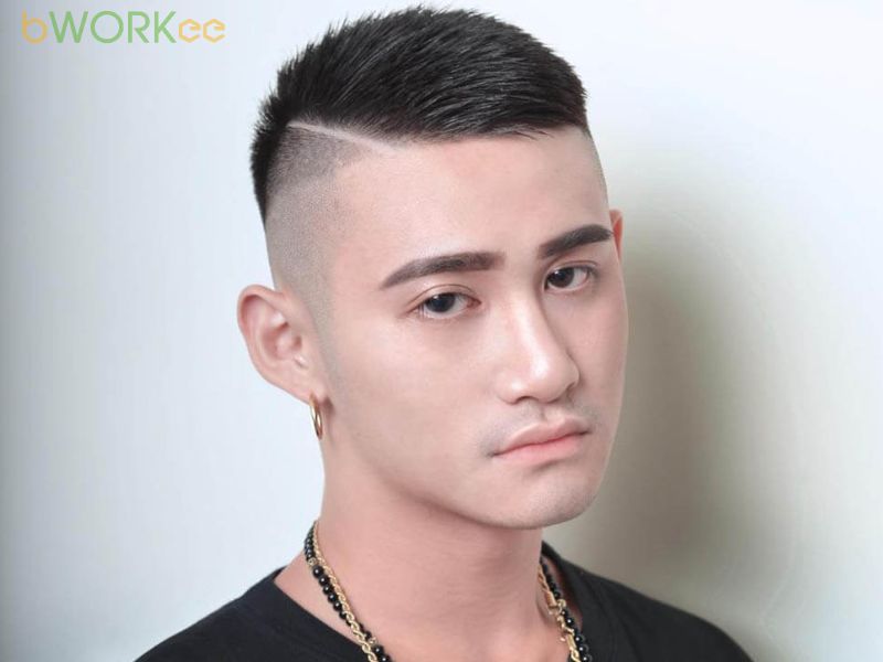 Tóc đầu đinh mái xéo
