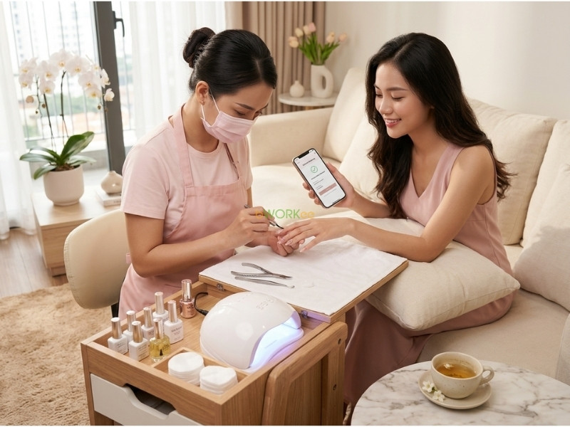 Tổng quan về dịch vụ l&agrave;m nail tận nơi phường Thới An