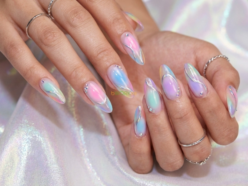 Tiệm Nail Mi m&agrave;u hồng Bill Trần