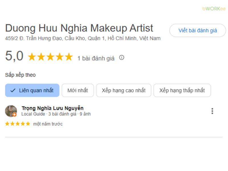 Đánh giá của khách hàng về Duong Huu Nghia Makeup Artist