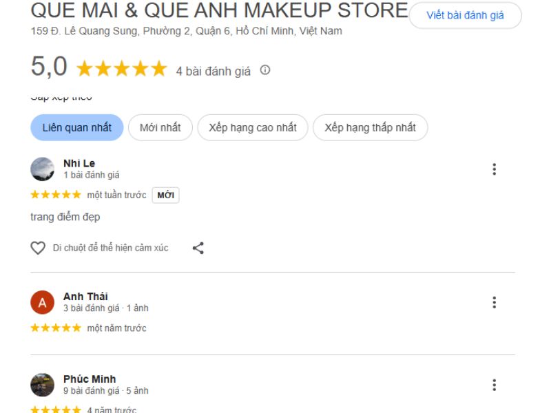 Đánh giá thực tế từ khách hàng Quế Mai Makeup