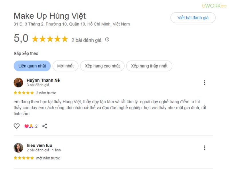 Đánh giá của khách hàng về Hùng Việt Makeup