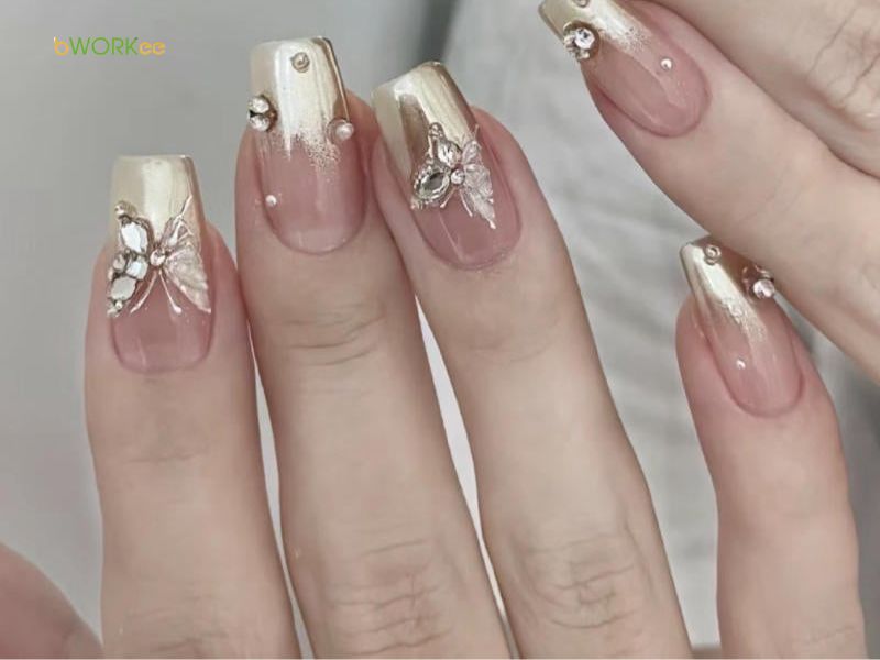 Nail nhũ ombre