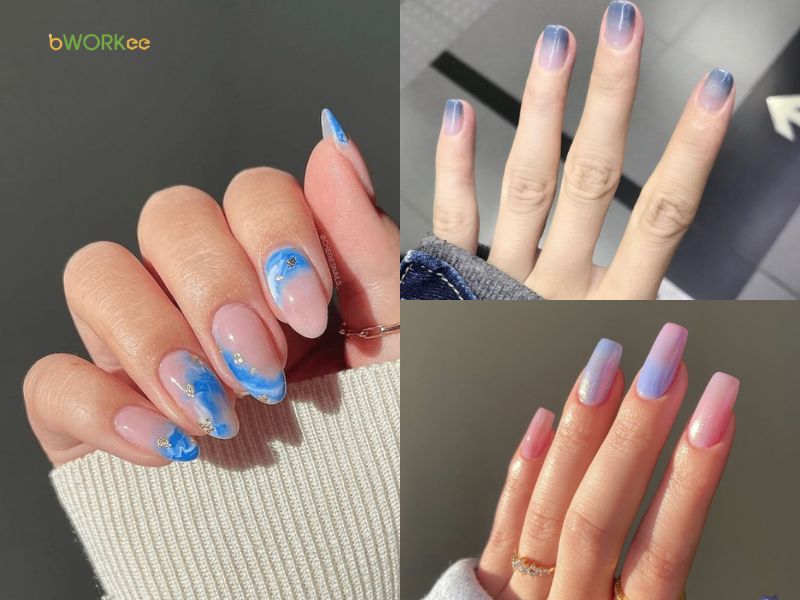 Nail ombre mùa hè