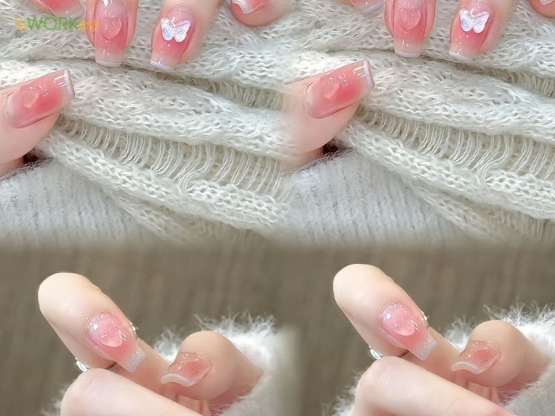 Nail hồng cho da trắng