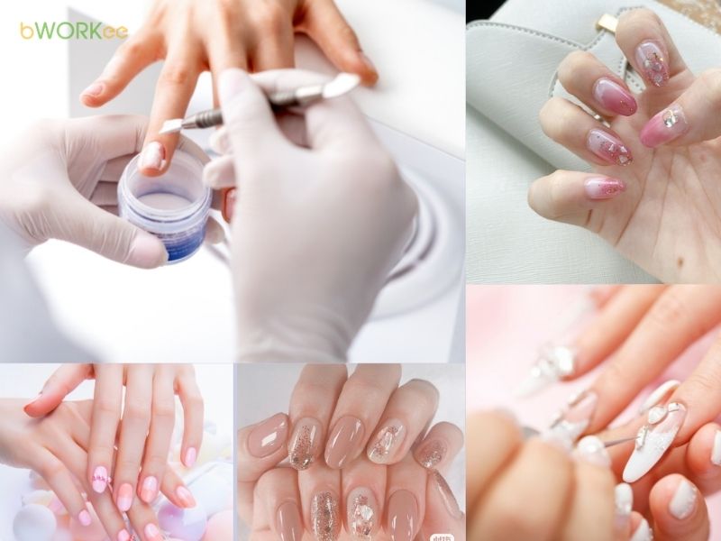 Bột đắp móng hoặc gel cứng