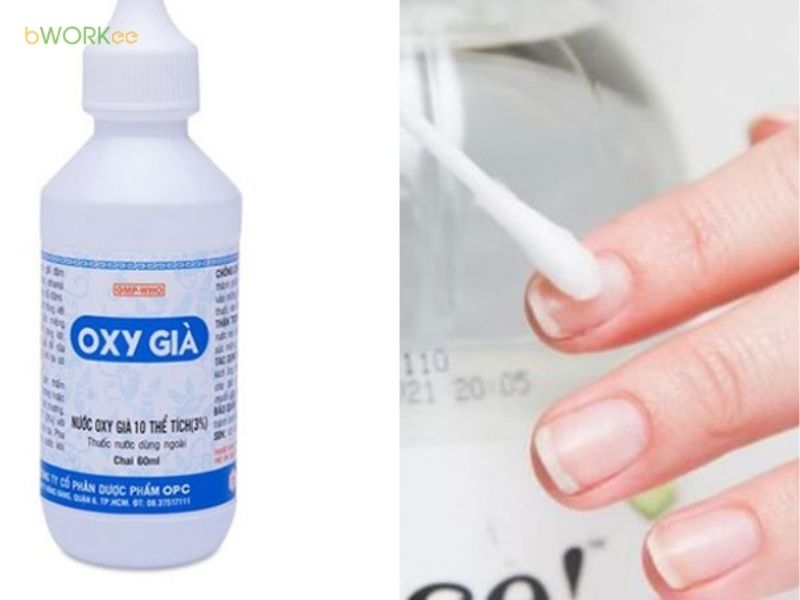 Dùng oxy già để làm trắng móng an toàn