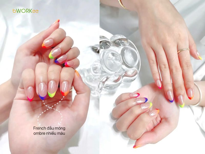 Sơn đầu móng nhiều màu khác nhau