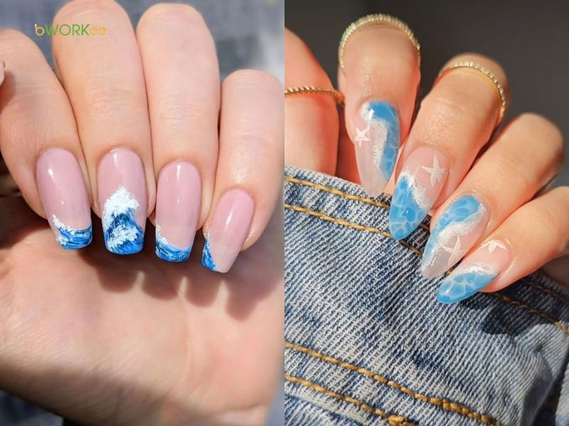Sơn nail đầu móng họa tiết