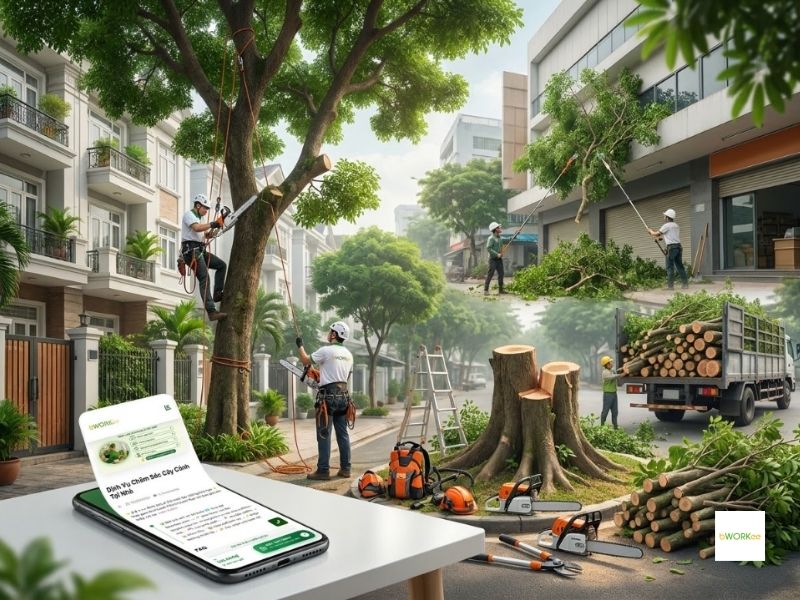 Bworkee cung cấp dịch vụ chặt c&acirc;y xanh tận nơi tại TPHCM