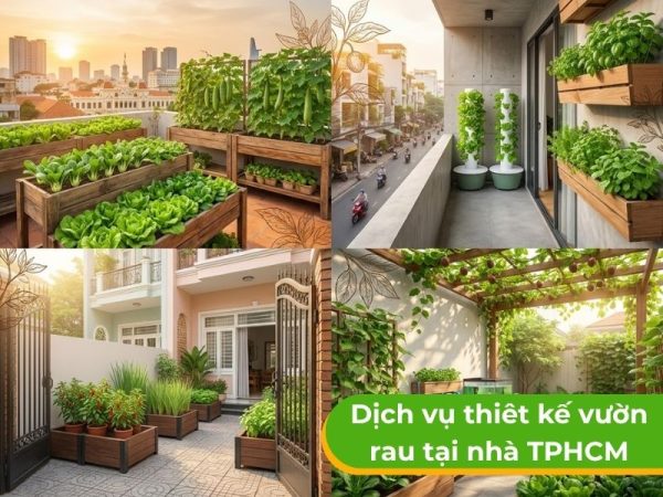 Dịch vụ thiết kế vườn rau tại nhà TPHCM trọn gói